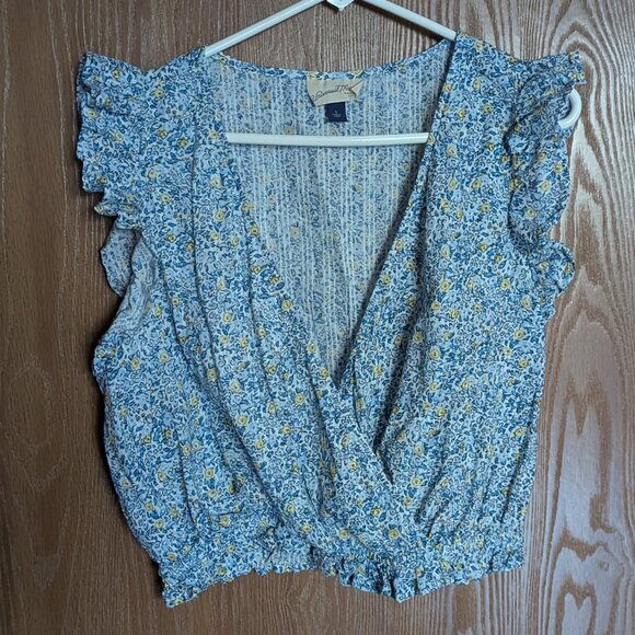 Universal Thread 2-piece Blue Floral Sleeveless Top and Maxi Skirt, L - Picture 1 of 6